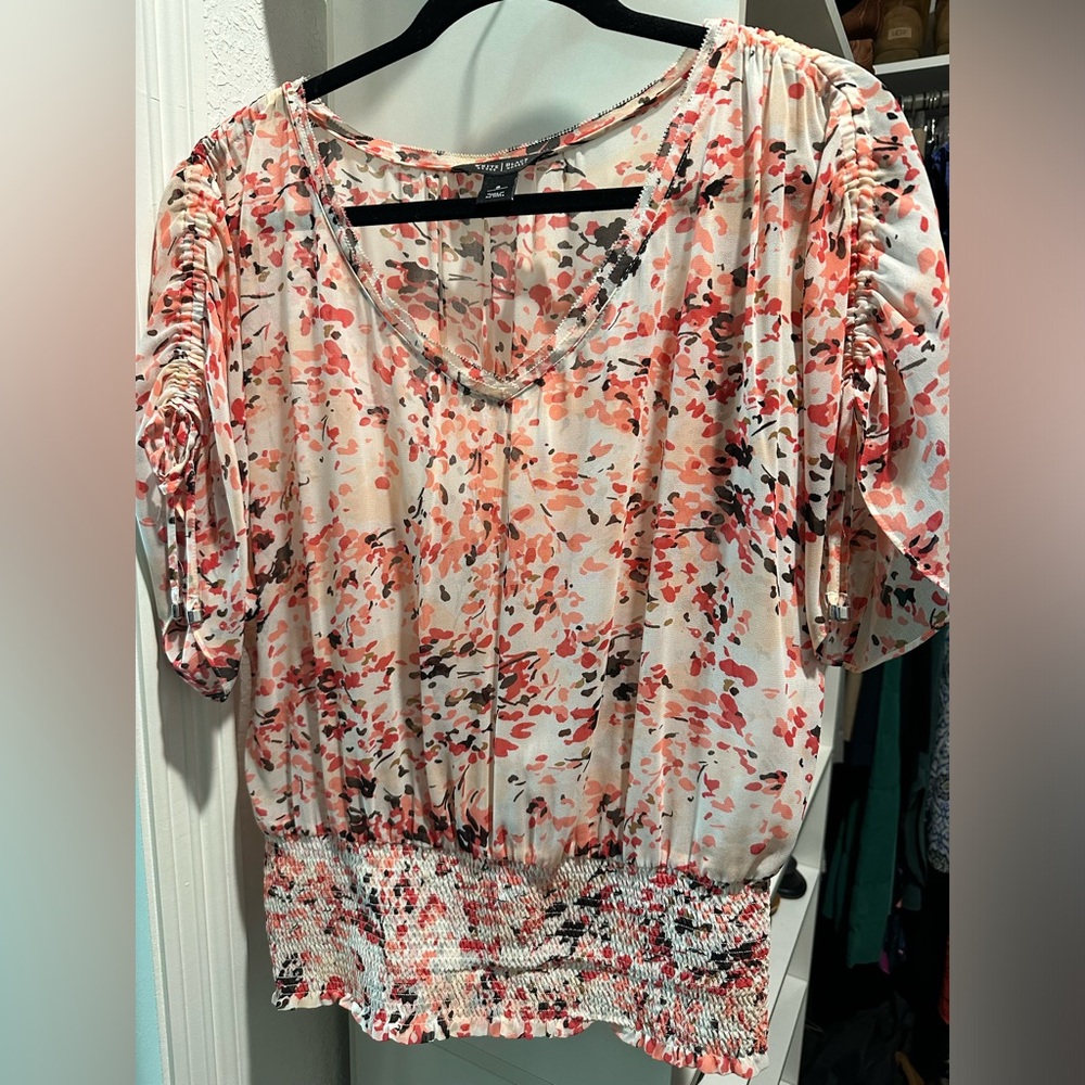 White House l Black Market sheer blouse. Size Small